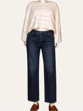 POL Cream Cropped Cable Knit Sweater Medium NWOT Oversized